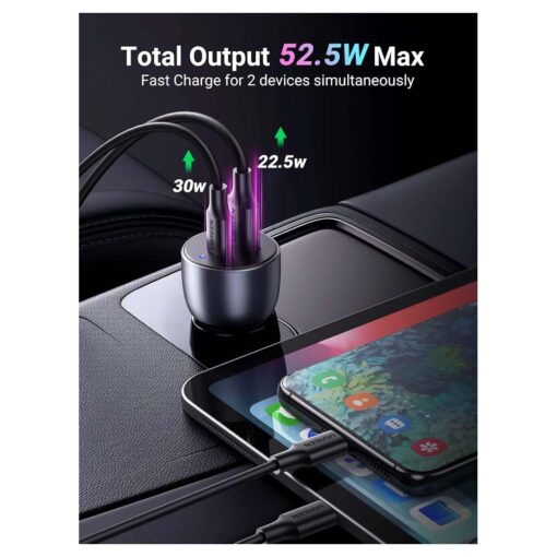 UGREEN 52.5W USB C Car Charger - PD 30W & QC 18W - Image 2