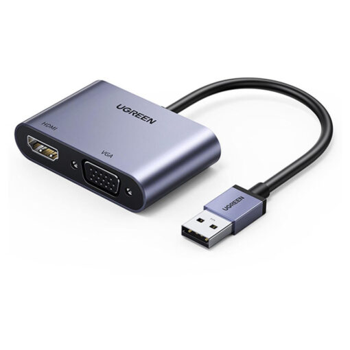 UGREEN USB 3.0 HDMI + VGA Converter (CM449) - Dual Display Connectivity with USB 3.0