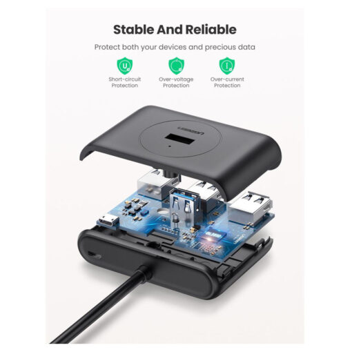 UGREEN 4-in-1 USB 3.0 Data Hub (CR113) - Expand Your Connectivity Options - Image 5