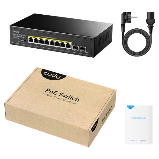 Cudy GS1008PS2 8-Port Gigabit PoE+ Switch with 2 Gigabit SFP Slots - Image 4