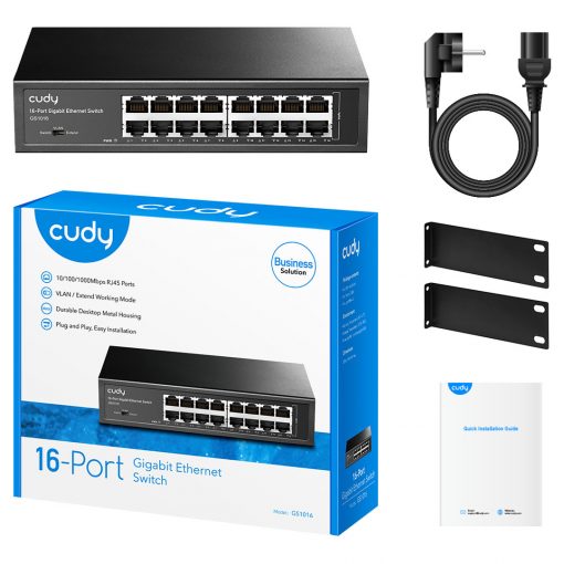 Cudy GS1016 2.0 – 16-Port Gigabit Unmanaged Switch with VLAN and Extend Modes - Image 4