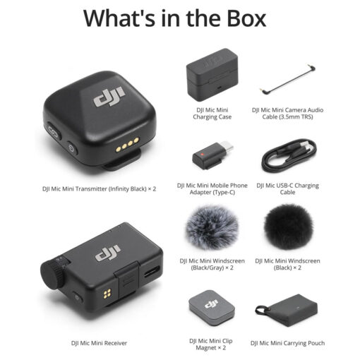 DJI Mic Mini Wireless Microphone System 2 TX 1 RX Charging Case - Image 6