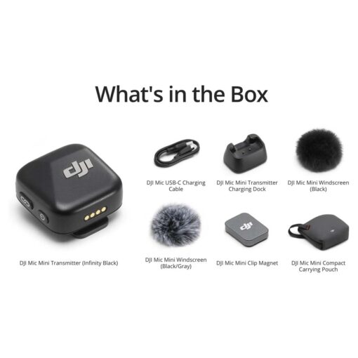 DJI Mic Mini Transmitter (Infinity Black) – Ultralight Wireless Microphone - Image 5