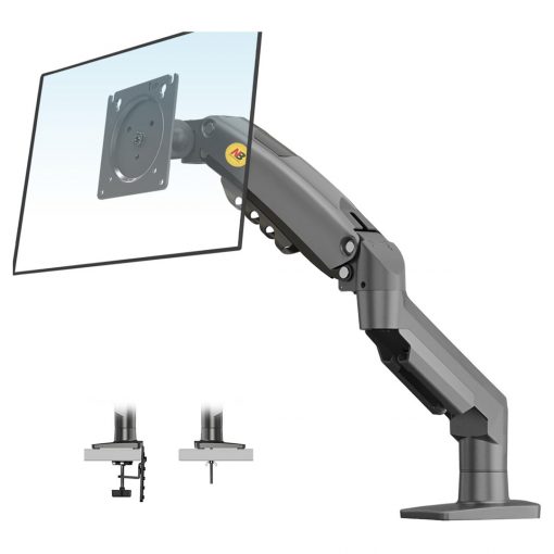 NB North Bayou F80 Monitor Mount – Adjustable Desk Stand for 17-30 Inch Monitors (4.4-19.8 lbs) with Tilt, Rotation, Swivel, and Gas Spring Height Adjustment