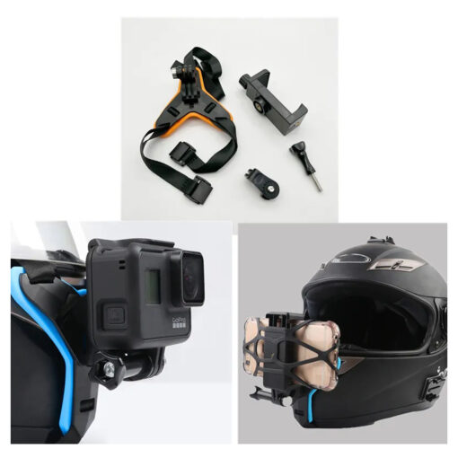 Helmet Motorcycle Accessory Kit 5-in-1 for GoPro & Mobile - Ultimate Mount Set - Image 2