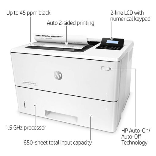 HP LaserJet Pro M501dn Monochrome Duplex Printer (J8H61A) - Image 2