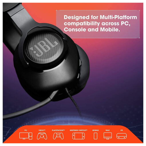 JBL Quantum 100 Wired Over-Ear Gaming Headphones - Image 6