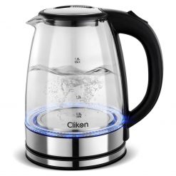 CLIKON Electric Glass Kettle 1.8 Liters – Fast Boiling, Auto Shut-Off