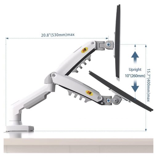 NB North Bayou F160 Dual Monitor Arm – For 17 to 27 Inch Monitors - Image 4