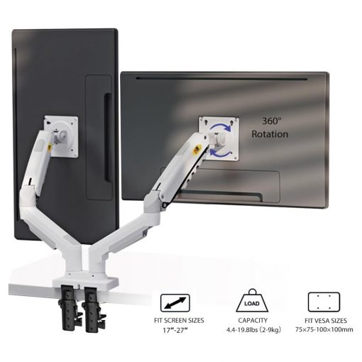 NB North Bayou F160 Dual Monitor Arm – For 17 to 27 Inch Monitors - Image 6