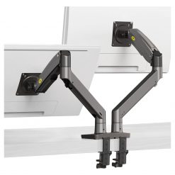 NB North Bayou F195A Dual Monitor Desk Mount Stand – Full Motion Swivel Computer Monitor Arm for 2 Screens up to 32″