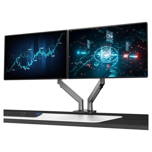 NB North Bayou F195A Dual Monitor Desk Mount Stand – Full Motion Swivel Computer Monitor Arm for 2 Screens up to 32" - Image 5