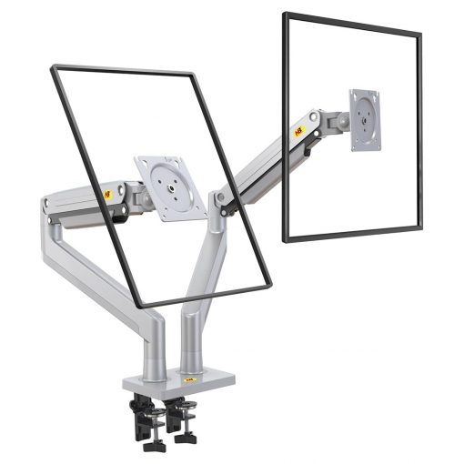 NB North Bayou G32 Dual Monitor Arm – Ultra-Wide Full Motion Swivel Mount with Gas Spring for 22" to 32" Monitors