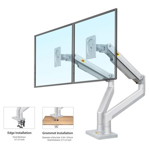 NB North Bayou G32 Dual Monitor Arm – Ultra-Wide Full Motion Swivel Mount with Gas Spring for 22" to 32" Monitors - Image 5
