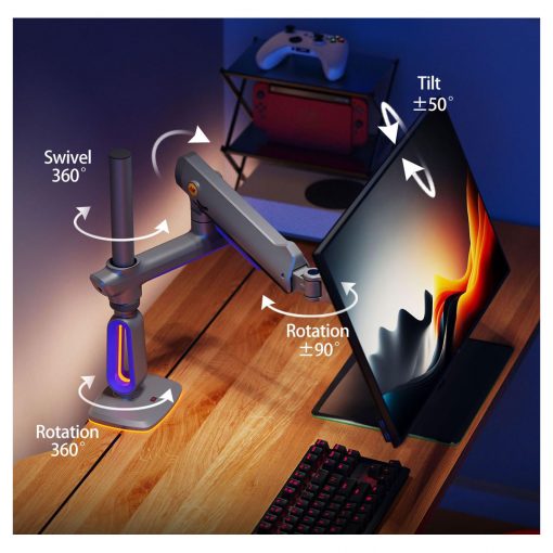 NB ERGONOMIC G80 Gaming Monitor Arm – Heavy Duty Mount for 32 to 60 Inch Monitors - Image 5