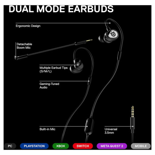 SteelSeries Tusq In-Ear Mobile Gaming Headset - Image 3