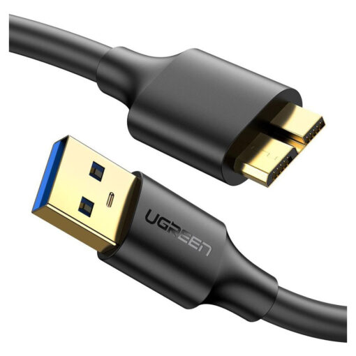 UGREEN US130 Micro USB 3.0 to USB - A Hard Drive Cable - 1M - Standard - Length Micro USB 3.0 Cable for Hard Drive Connectivity