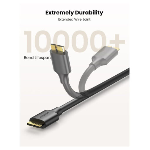 UGREEN US130 Micro USB 3.0 to USB - A Hard Drive Cable - 1M - Standard - Length Micro USB 3.0 Cable for Hard Drive Connectivity - Image 5