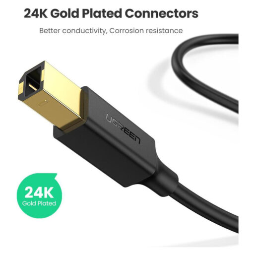 UGREEN US135 USB 2.0 Printer Scanner Cable - 1M - Short USB 2.0 Cable for Printer and Scanner Connectivity - Image 5