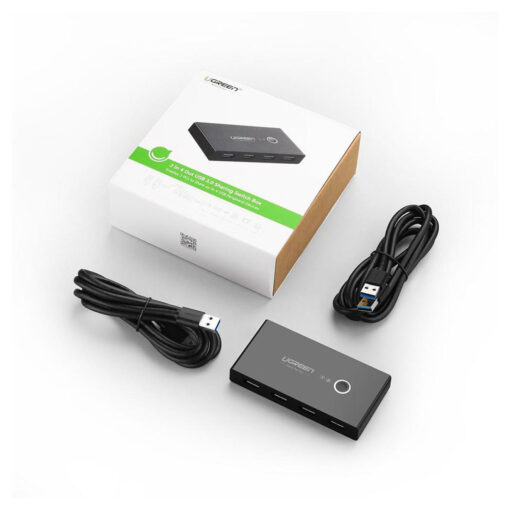 UGREEN US216 2 In 4 Out USB 3.0 Sharing Switch Box: Shares one USB device with up to four computers or laptops. - Image 7