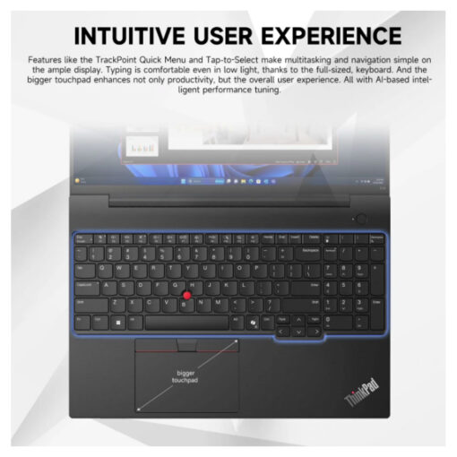 Laptop Lenovo ThinkPad E16 Gen 3 | Intel Core Ultra 7 255H 16 Core, Up to 5.1GHz Intel Arc 140T GPU 16GB DDR5 5600 16 WUXGA With Casual Toploader 2 Years Warranty - Image 8