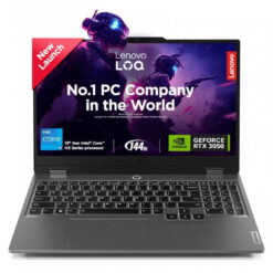 Laptop Lenovo LOQ Gaming 15IRX9 | AI-Powered Gaming PC 13Gen Intel Core i5-13450HX, 20GB DDR5 (Customized) 512 SSD RTX 3050 6GB 15.6 FHD IPS 144Hz Display – Luna Grey