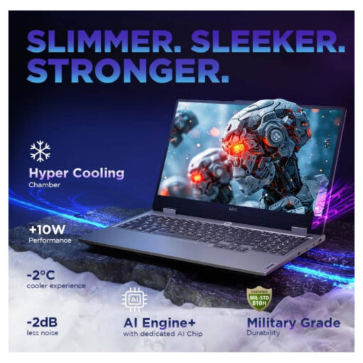 Laptop Lenovo LOQ Gaming 15IRX9 | AI-Powered Gaming PC 13Gen Intel Core i5-13450HX, 20GB DDR5 (Customized) 512 SSD RTX 3050 6GB 15.6 FHD IPS 144Hz Display - Luna Grey - Image 2