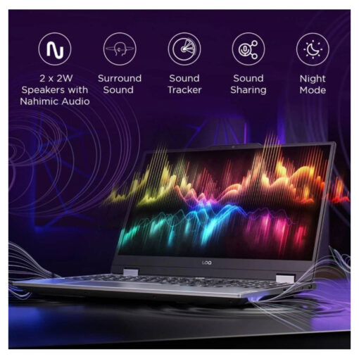 Laptop Lenovo LOQ Gaming 15IRX9 | AI-Powered Gaming PC 13Gen Intel Core i5-13450HX, 20GB DDR5 (Customized) 512 SSD RTX 3050 6GB 15.6 FHD IPS 144Hz Display - Luna Grey - Image 4