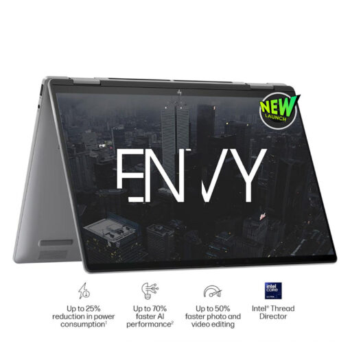 HP Envy x360 2-in-1 Laptop 15-FE1082 Intel Core Ultra 7 155U Processor 12-Cores With Built-in AI 15.6 360 Touch FHD 300 nits Win11Home - Silver