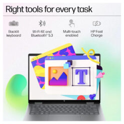 HP Envy x360 2-in-1 Laptop 15-FE1082 Intel Core Ultra 7 155U Processor 12-Cores With Built-in AI 15.6 360 Touch FHD 300 nits Win11Home – Silver