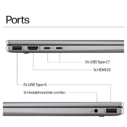 HP Envy x360 2-in-1 Laptop 14-fc0043ne Intel Core Ultra 7 155U Intel Evo 14 Touch-Screen, 3K OLED 120 Hz Windows 11 Home with Tilt Natural Silver Pen - Meteor silver - Image 4