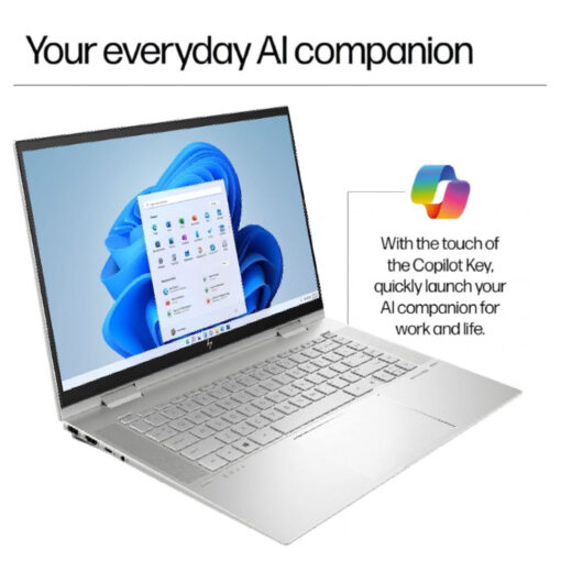 HP Envy x360 2-in-1 Laptop 14-fc0043ne Intel Core Ultra 7 155U Intel Evo 14 Touch-Screen, 3K OLED 120 Hz Windows 11 Home with Tilt Natural Silver Pen - Meteor silver - Image 5
