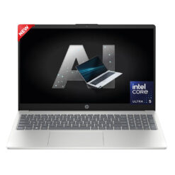 HP Laptop 15-fd1017ne Intel Core Ultra 5 125H High-Preform. Processor Up to 4.5 GHz,16 GB DDR5, 15.6 FHD IPS Micro Edge – Natural Silver