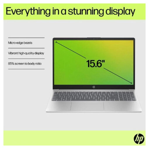 HP Laptop 15-fd1017ne Intel Core Ultra 5 125H High-Preform. Processor Up to 4.5 GHz,16 GB DDR5, 15.6 FHD IPS Micro Edge - Natural Silver - Image 4