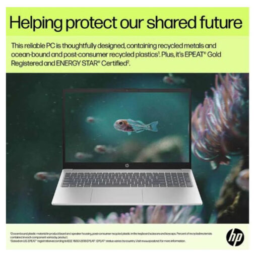 HP Laptop 15-fd1017ne Intel Core Ultra 5 125H High-Preform. Processor Up to 4.5 GHz,16 GB DDR5, 15.6 FHD IPS Micro Edge - Natural Silver - Image 5