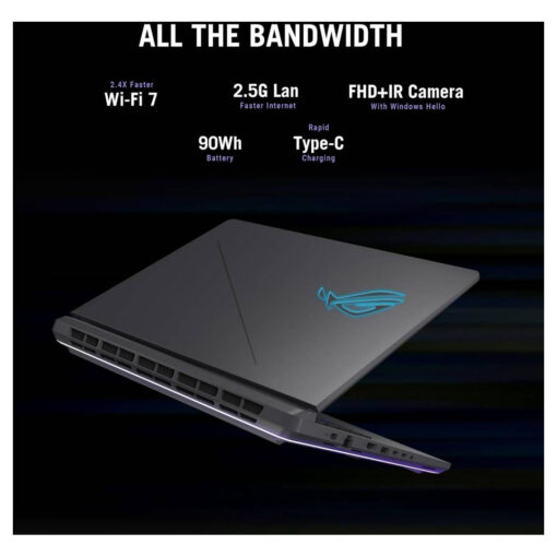 Laptop ROG Strix G16 Intel Core i7 14650HX Processor 5.2 GHz NVIDIA GeForce RTX 5070 Laptop GPU 8GB GDDR7 16-inch FHD+ 165Hz IPS-level - Volt Green - Image 2