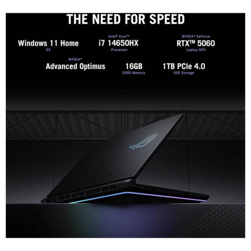 Laptop ROG Strix G16 Intel Core i7 14650HX Processor 5.2 GHz NVIDIA GeForce RTX 5070 Laptop GPU 8GB GDDR7 16-inch FHD+ 165Hz IPS-level - Volt Green - Image 4