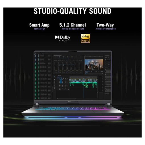 Laptop ROG Strix G16 Intel Core i7 14650HX Processor 5.2 GHz NVIDIA GeForce RTX 5070 Laptop GPU 8GB GDDR7 16-inch FHD+ 165Hz IPS-level - Volt Green - Image 7