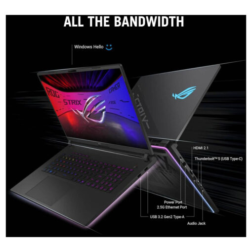 Laptop ROG Strix SCAR 16 Intel Core Ultra 9 275HX Processor Up to 5.4 GHz, NVIDIA GeForce RTX 5080 Laptop GPU 16GB GDDR7 16-inch 2.5K 240Hz IPS ROG Nebula Display - Image 4