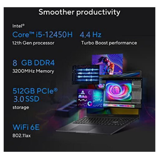 Laptop ASUS Vivobook 16X Intel Core i5-12500H Processor NVIDIA RTX 2050 4GB GDDR6 16GB DDR4 (Customized) 16.0-inch WUXGA 144Hz  Windows 11 Home - Indie Black - Image 5