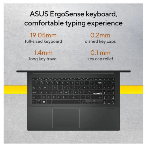 Laptop ASUS Vivobook 16 Ryzen 7 7730U 16.0 FHD+ Slim military-grade standard 16GB DDR4 Customized - Indie Black 7th Generation - Image 4