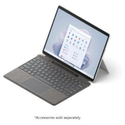Microsoft Surface Pro 9 2 in 1 Tablet, 13 PixelSense Flow Display, Intel Core i7-1265U, 16GB RAM, 256GB SSD, Intel Iris Xe Graphics, Bluetooth, Wi-Fi Only, Win11 Pro, Graphite