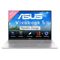 Laptop ASUS Vivobook S16 Light-Wight Intel Core Ultra 7 Processor 255H Intel Arc Graphics AI Boost NPU up to 13TOPS 16GB DDR5 1TB M.2 16-inch FHD+ IPS 144Hz – Cool Silver