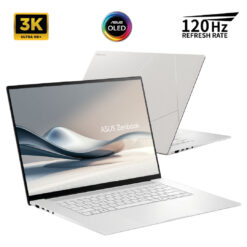 Laptop ASUS Zenbook S 16 AMD Ryzen AI 9 HX 370 Processor AMD Ryzen AI Up to 80 TOPS 16 OLED 3K Touch with Pen – Scandinavian White