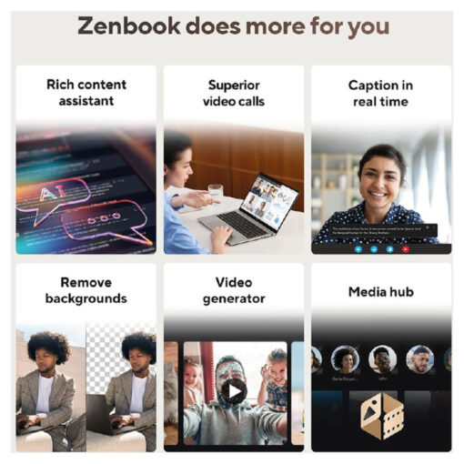 Laptop ASUS Zenbook S 16 AMD Ryzen AI 9 HX 370 Processor AMD Ryzen AI Up to 80 TOPS 16 OLED 3K Touch with Pen - Scandinavian White - Image 7