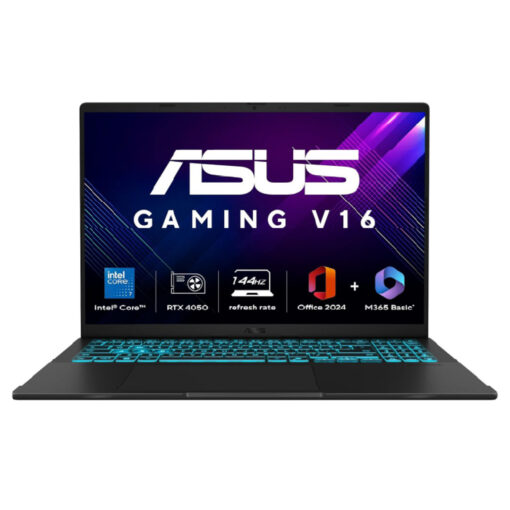 Gaming Laptop ASUS V16 Elevate Gaming Creativity Intel Core 7 Processor 240H Up to 5.2 GHz NVIDI GeForce RTX 4050 Laptop GPU 6GB 16.0-inch FHD+ 144Hz - Matte Black