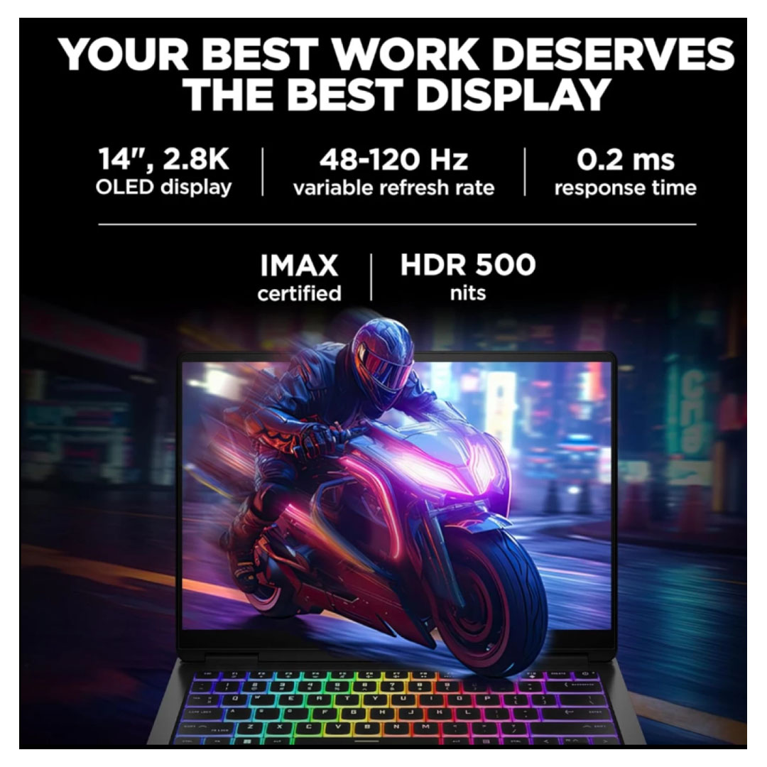 Laptop HP OMEN Transcend Gaming Light-Wight Intel Core Ultra 9 185H Ai Boost NVIDIA GeForce RTX 4070 8GB GPU 14″ 3K (2880 x 1800), OLED 120Hz – Black Laptop HP OMEN Transcend Gaming Light-Wight Intel Core Ultra 9 185H Ai Boost NVIDIA GeForce RTX 4070 8GB GPU 14" 3K (2880 x 1800), OLED 120Hz - Black - Image 3