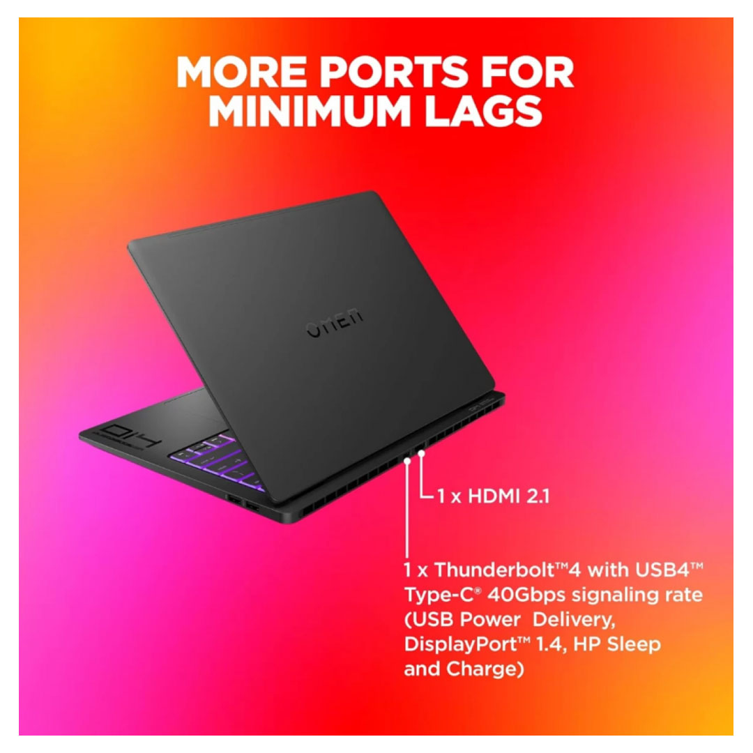 Laptop HP OMEN Transcend Gaming Light-Wight Intel Core Ultra 9 185H Ai Boost NVIDIA GeForce RTX 4070 8GB GPU 14″ 3K (2880 x 1800), OLED 120Hz – Black Laptop HP OMEN Transcend Gaming Light-Wight Intel Core Ultra 9 185H Ai Boost NVIDIA GeForce RTX 4070 8GB GPU 14" 3K (2880 x 1800), OLED 120Hz - Black - Image 5