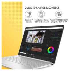 HP Laptop 14s-dq0000ne, Intel Celeron N4120 8GB DDR4, 256 GB SSD, 14 HD (1366 x 768) Micro-Edge, Full-Size Keyboard – Silver