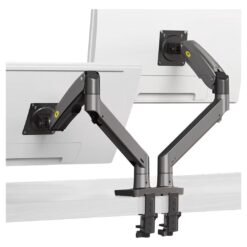 Alternative view of NB North Bayou F195A Dual Monitor Desk Mount Stand Full Motion Swivel Computer Monitor Arm Fits 2 Screens up to 32”
